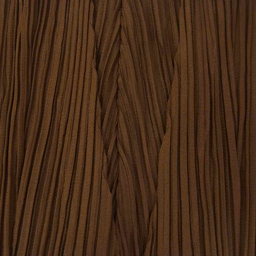 PLEATS PLEASE プリーツプリーズ イッセイミヤケ PP23-JJ140 プリーツ加工 Vネック スリット フレンチスリーブ カットソー ブラウン系 3【美品】【中古】