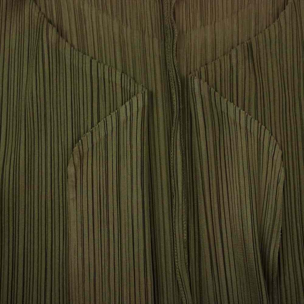 PLEATS PLEASE プリーツプリーズ イッセイミヤケ PP43-JD623 プリーツ加工 カーディガン カーキ カーキ系 3【美品】【中古】