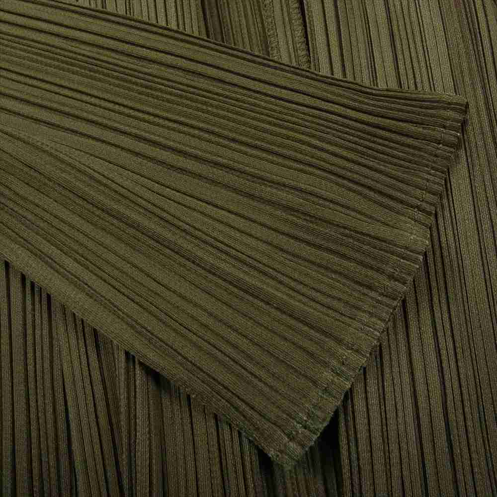 PLEATS PLEASE プリーツプリーズ イッセイミヤケ PP43-JD623 プリーツ加工 カーディガン カーキ カーキ系 3【美品】【中古】