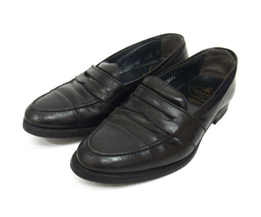 SCOTCH GRAIN スコッチグレイン レザー コイン ローファー ブラック系 25EEE【中古】