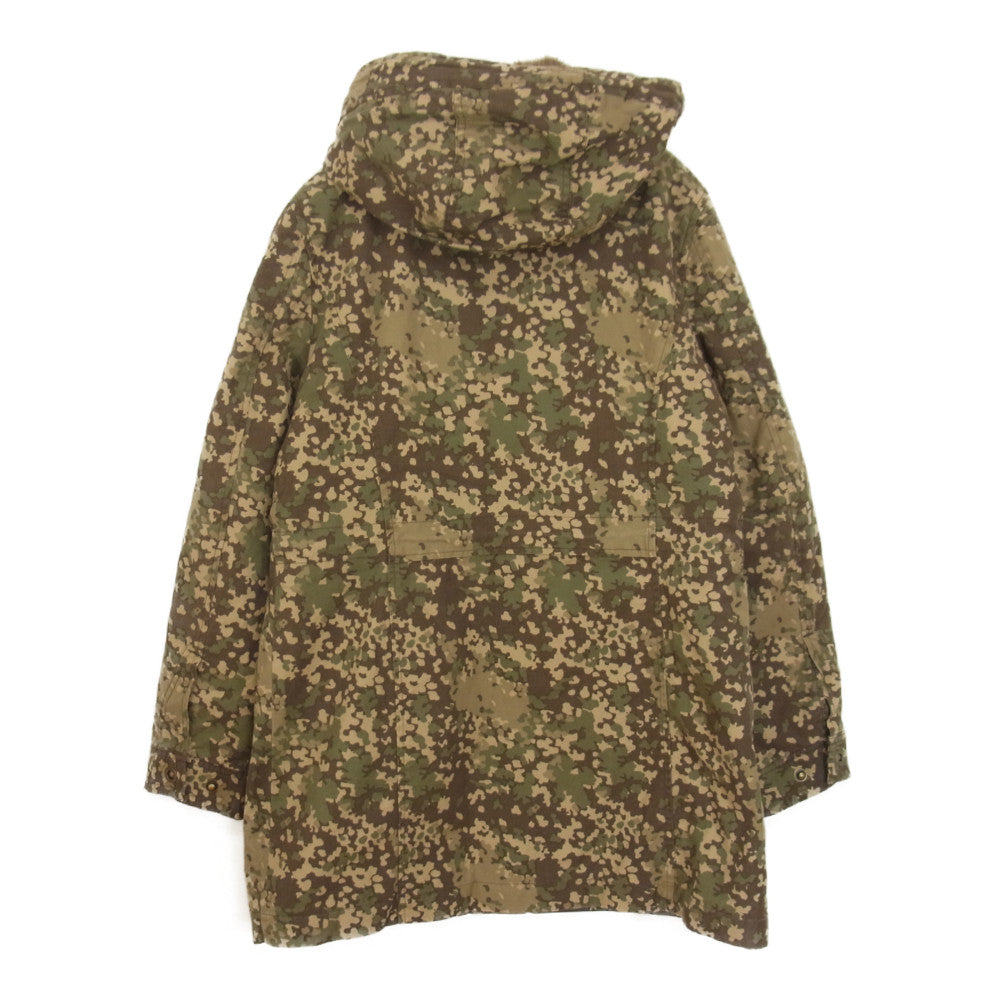 L.L.Bean エルエルビーン 290720 中綿 ボア ジャケット モッズコート 迷彩 カモ カーキ系 XS【中古】