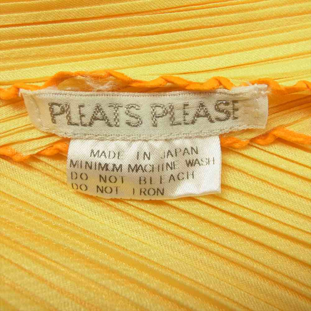 PLEATS PLEASE プリーツプリーズ イッセイミヤケ プリーツ加工 スカーフイエロー イエロー系【美品】【中古】