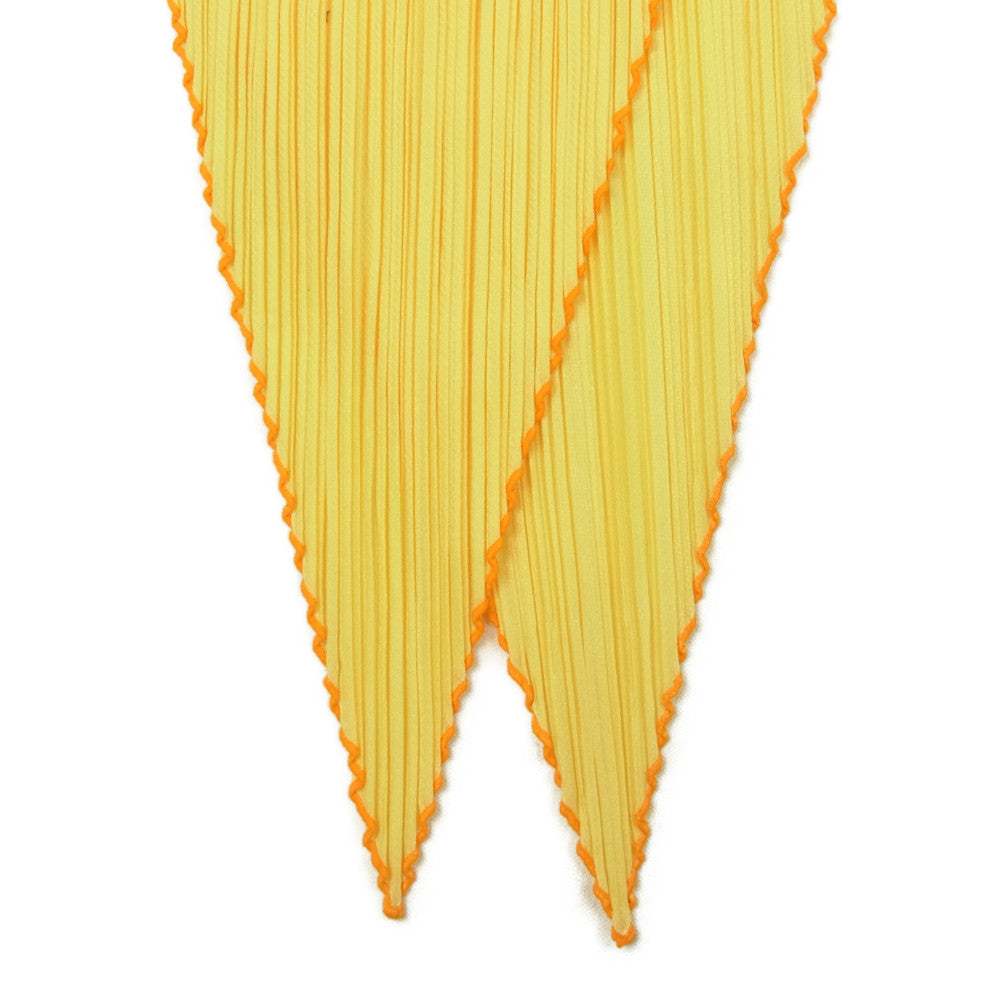 PLEATS PLEASE プリーツプリーズ イッセイミヤケ プリーツ加工 スカーフイエロー イエロー系【美品】【中古】
