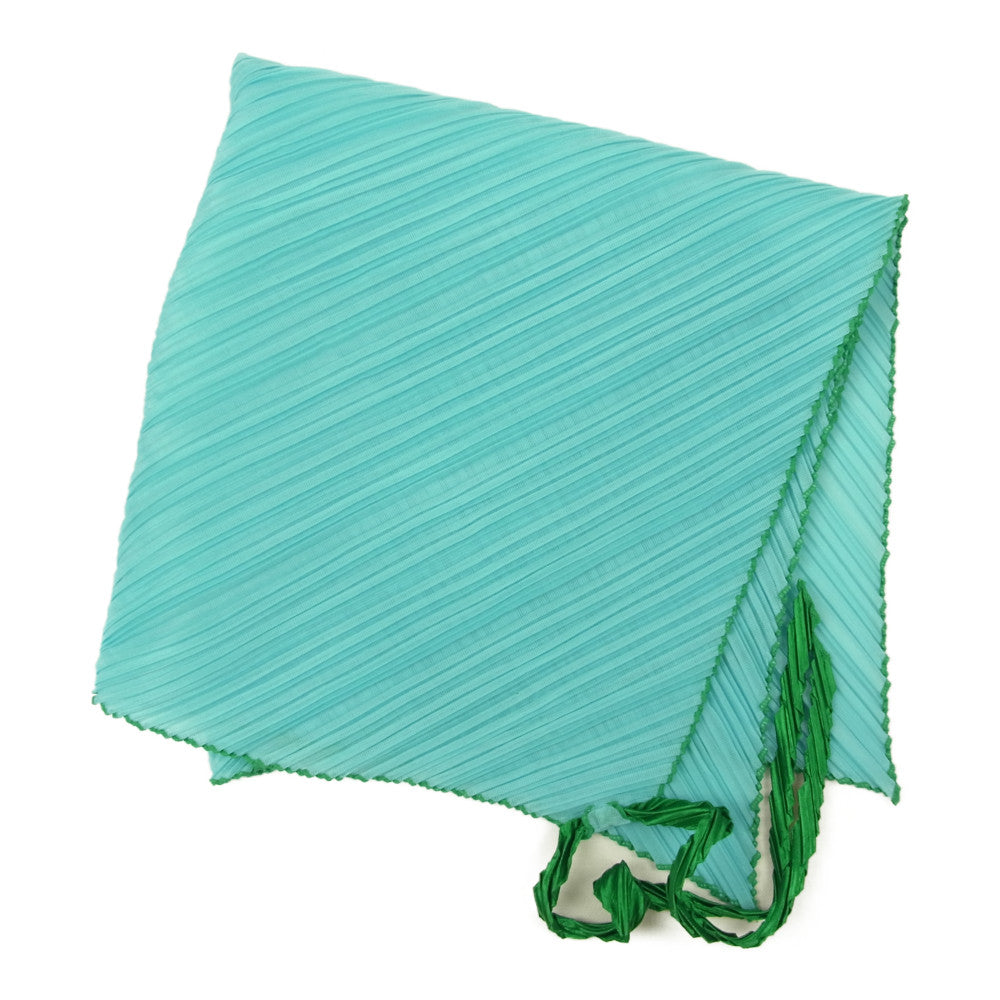 PLEATS PLEASE プリーツプリーズ イッセイミヤケ PP89-AD510 プリーツ加工 スカーフ ブルー ブルー系【美品】【中古】