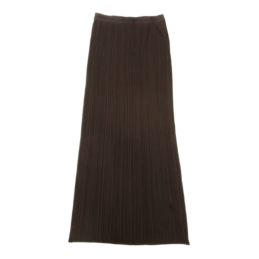 PLEATS PLEASE プリーツプリーズ イッセイミヤケ PP13-JG530 プリーツ加工 スリット スカート ブラウン ブラウン系 3【美品】【中古】
