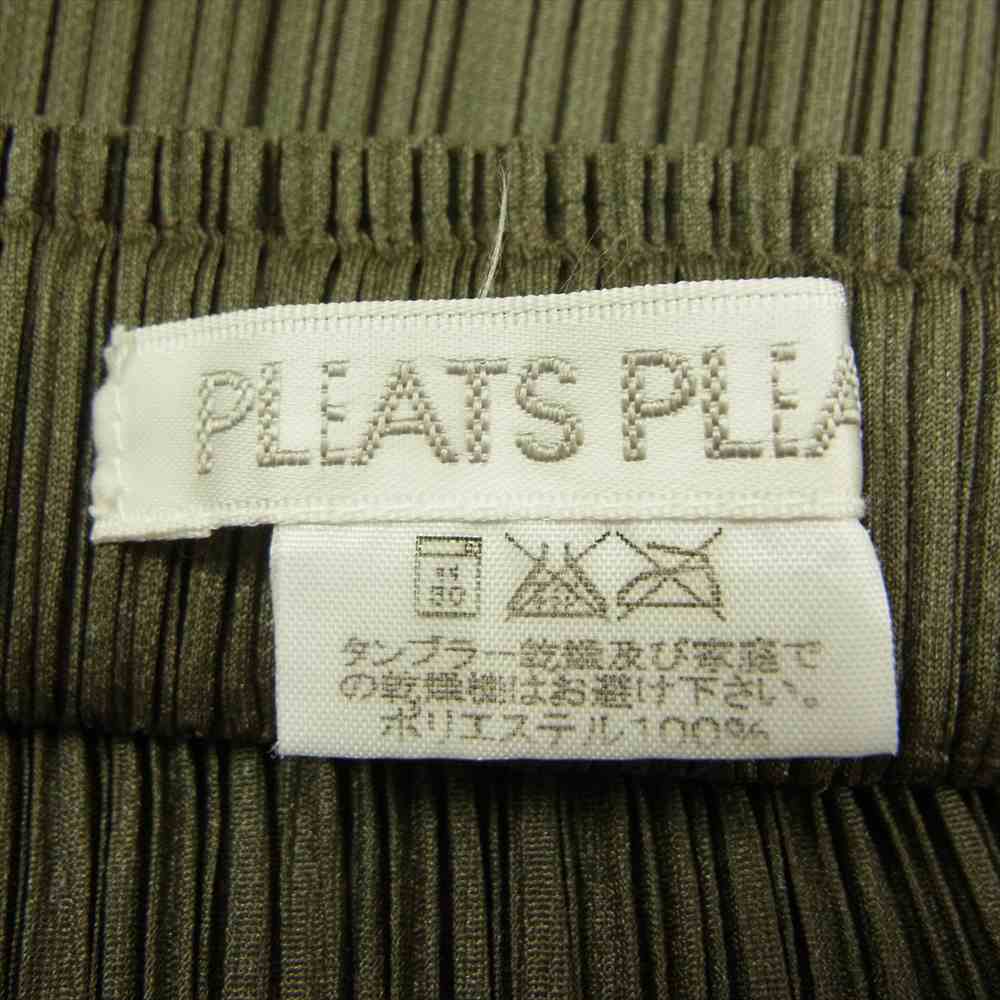 PLEATS PLEASE プリーツプリーズ イッセイミヤケ PP13-JG114 プリーツ加工 スリット スカート カーキ カーキ系 2【美品】【中古】