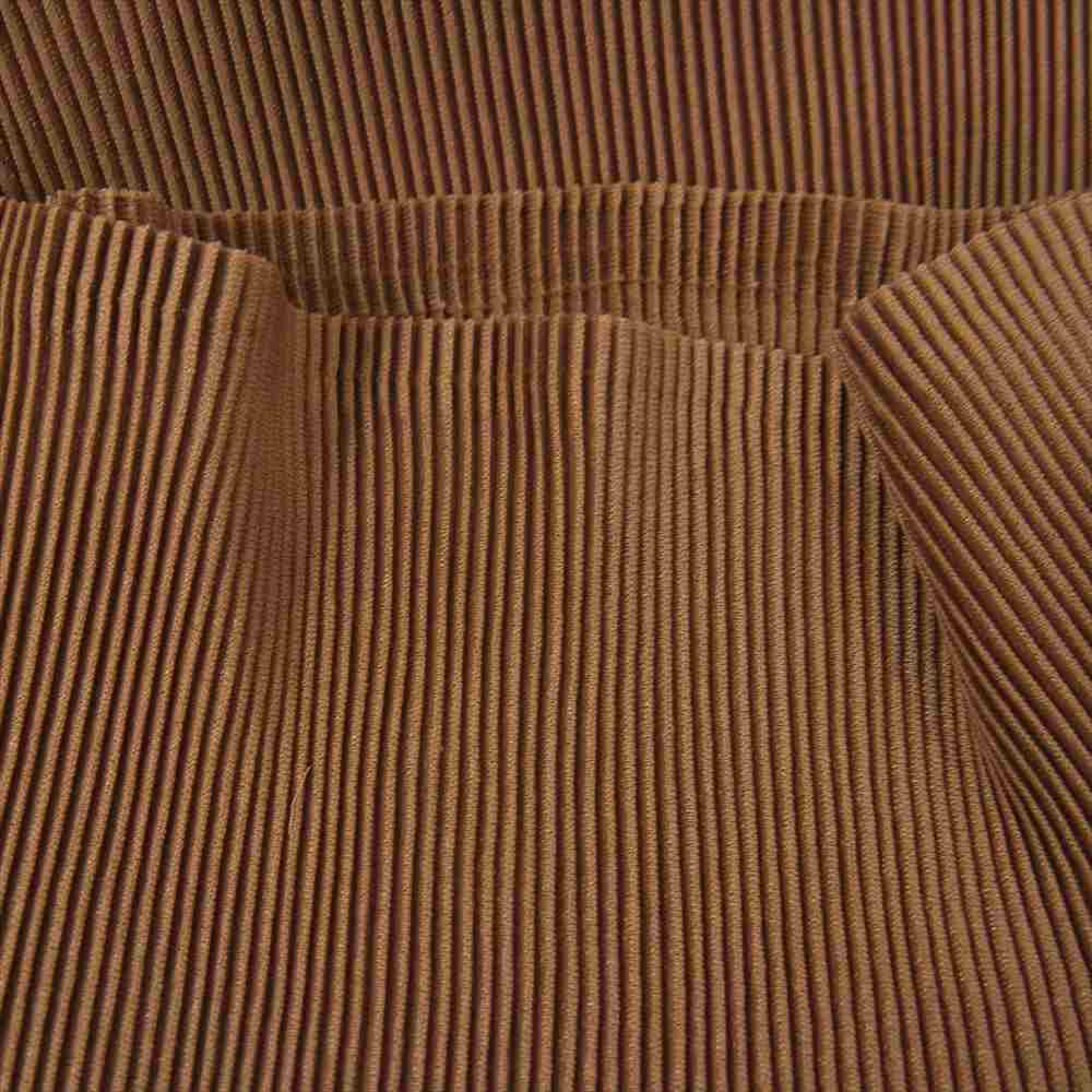 PLEATS PLEASE プリーツプリーズ イッセイミヤケ PP23-FK346 プリーツ加工 細プリーツ タートルネック カットソー 長袖 ベージュ ベージュ系 3【美品】【中古】