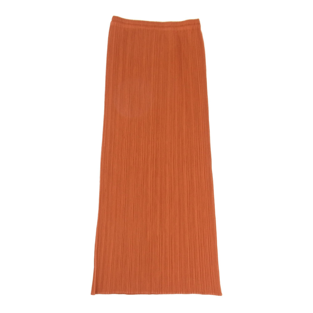 PLEATS PLEASE プリーツプリーズ イッセイミヤケ PP74-JG113 プリーツ加工 ロング スカート オレンジ オレンジ系 2【美品】【中古】