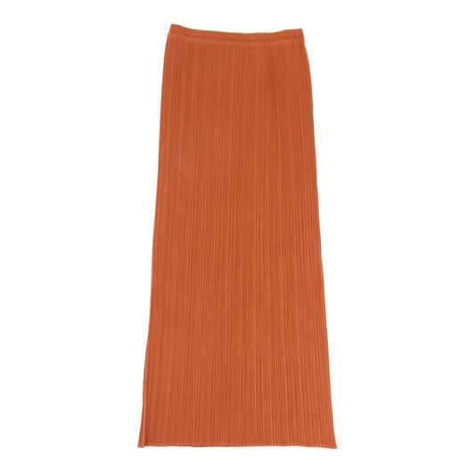 PLEATS PLEASE プリーツプリーズ イッセイミヤケ PP74-JG113 プリーツ加工 ロング スカート オレンジ オレンジ系 2【美品】【中古】