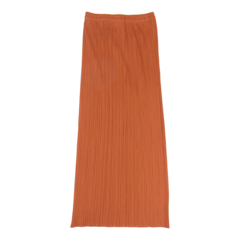 PLEATS PLEASE プリーツプリーズ イッセイミヤケ PP74-JG113 プリーツ加工 ロング スカート オレンジ オレンジ系 2【美品】【中古】