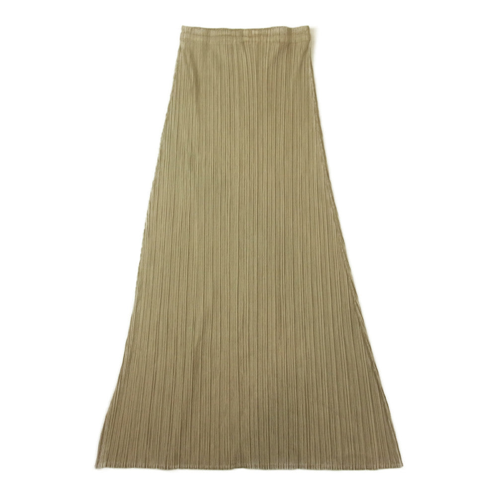 PLEATS PLEASE プリーツプリーズ イッセイミヤケ PP84-JG113 プリーツ加工 ロング スカート ベージュ ベージュ系 2【美品】【中古】