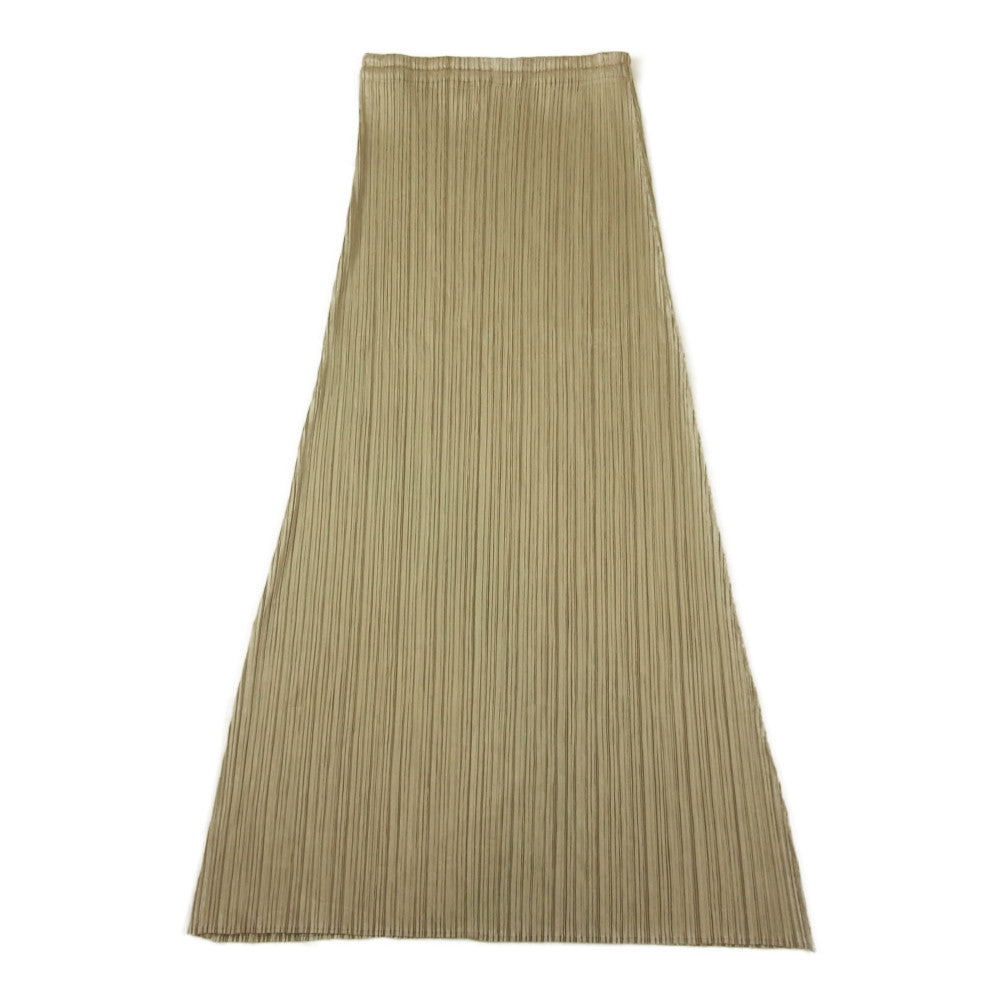 PLEATS PLEASE プリーツプリーズ イッセイミヤケ PP84-JG113 プリーツ加工 ロング スカート ベージュ ベージュ系 2【美品】【中古】