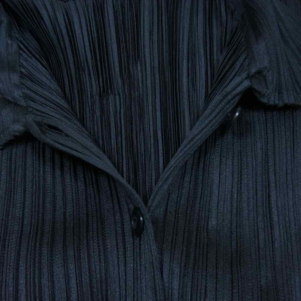 PLEATS PLEASE プリーツプリーズ イッセイミヤケ PP93-JK173 プリーツ加工 シャツ ブラウス 半袖 ブラック系 3【美品】【中古】