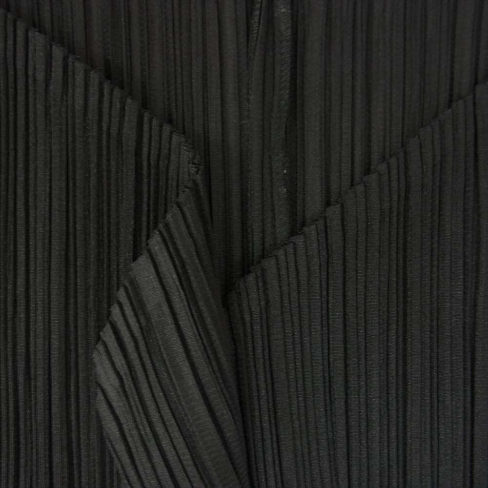 PLEATS PLEASE プリーツプリーズ イッセイミヤケ PP04-JD623 プリーツ加工 カーディガン 長袖 ブラック ブラック系 3【美品】【中古】
