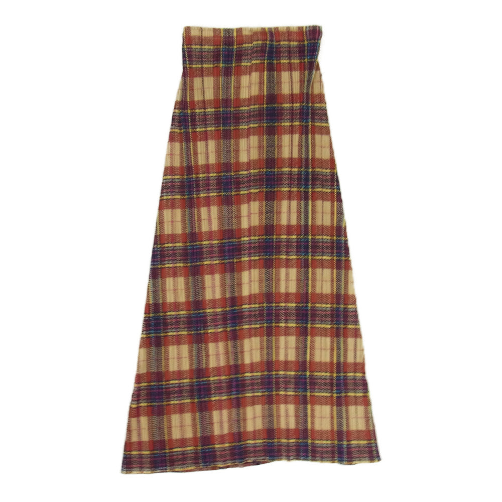 PLEATS PLEASE プリーツプリーズ イッセイミヤケ PP23-JG904 プリーツ加工 チェック ロング スカート マルチカラー系 3【美品】【中古】