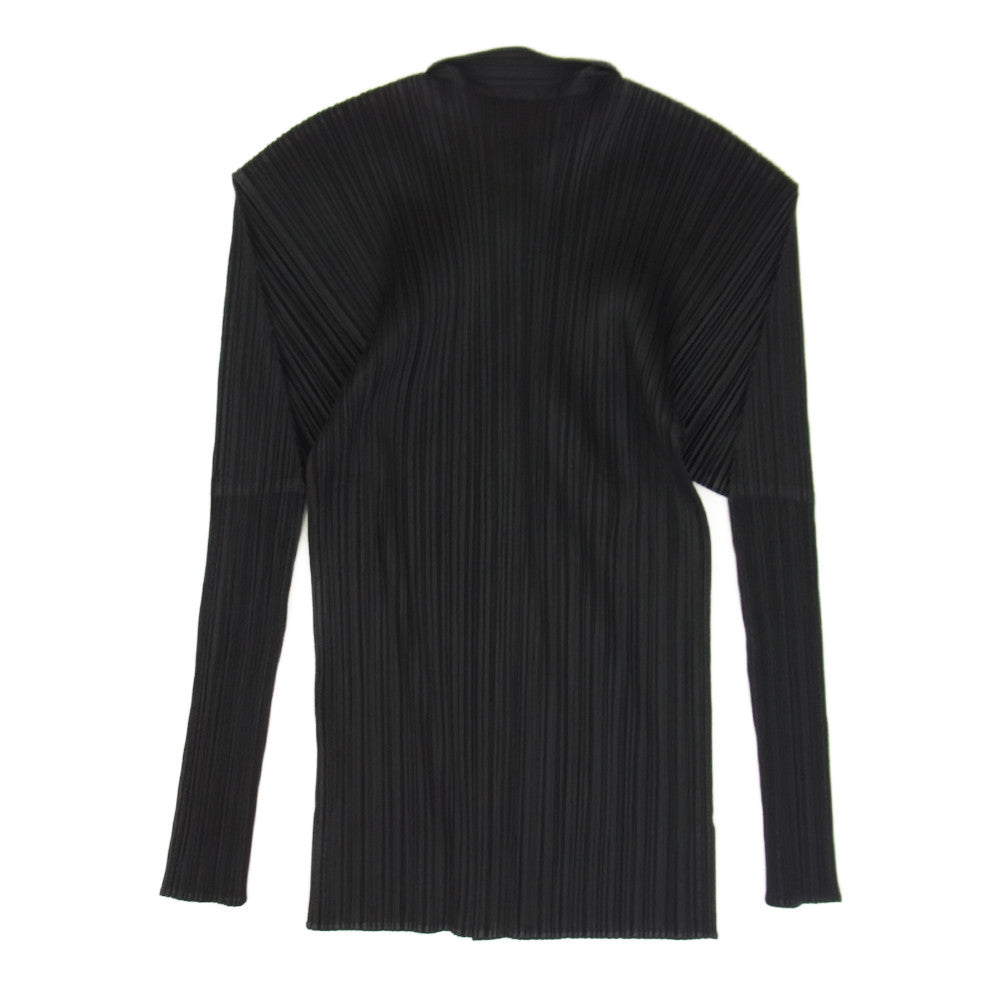 PLEATS PLEASE プリーツプリーズ イッセイミヤケ PP81-JD592 プリーツ加工 シャツ ブラウス 長袖 ブラック ブラック系 3【美品】【中古】