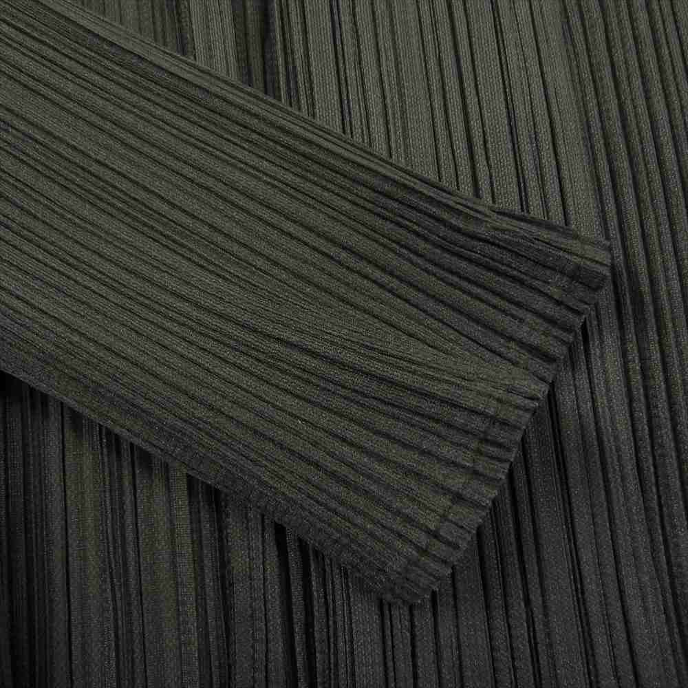 PLEATS PLEASE プリーツプリーズ イッセイミヤケ PP04-JD123 プリーツ加工 カーディガン 長袖 グレー チャコール系 3【美品】【中古】