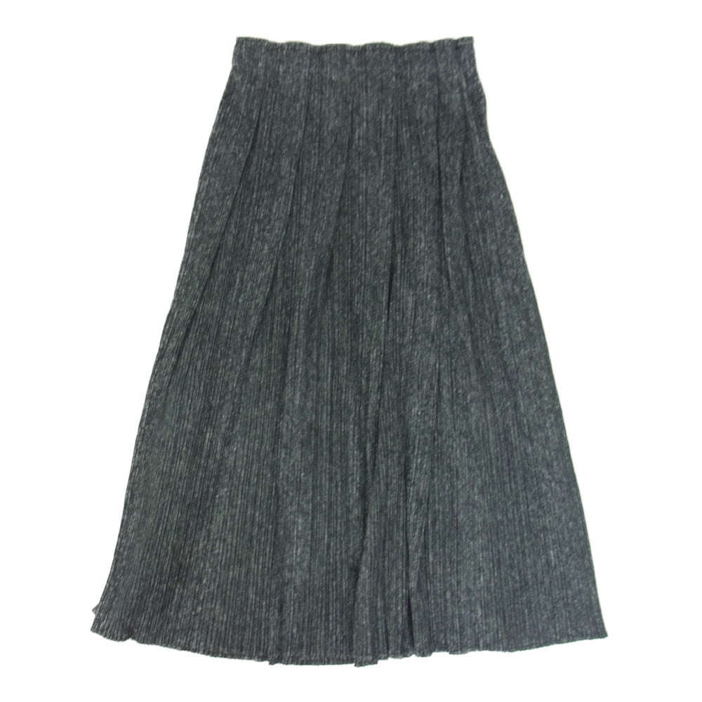 PLEATS PLEASE プリーツプリーズ イッセイミヤケ PP02-JG805 プリーツ加工 総柄 プリーツ スカート グレー系 3【美品】【中古】