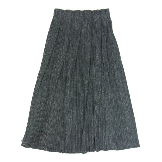 PLEATS PLEASE プリーツプリーズ イッセイミヤケ PP02-JG805 プリーツ加工 総柄 プリーツ スカート グレー系 3【美品】【中古】