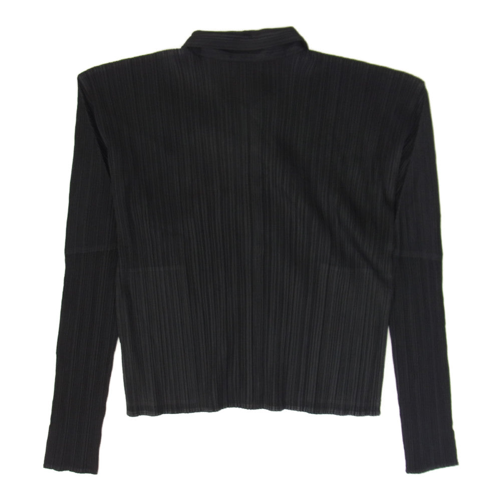 PLEATS PLEASE プリーツプリーズ イッセイミヤケ PP04-JD358 プリーツ加工 ジップ ジャケット ブラック系 3【美品】【中古】