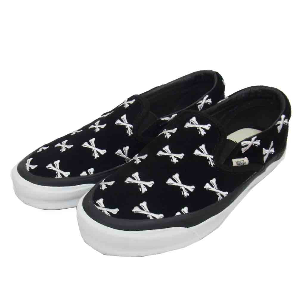 WTAPS ダブルタップス × VANS バンズ VN0A45JKK08 クロスボーン スリッポン スニーカー ブラック系 26.5cm【中古】