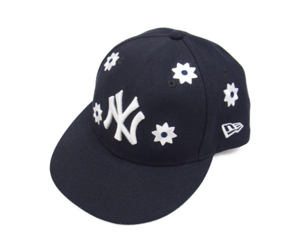 ベガ NEW ERA ニューエラー フラワー キャップ ネイビー系【美品】【中古】