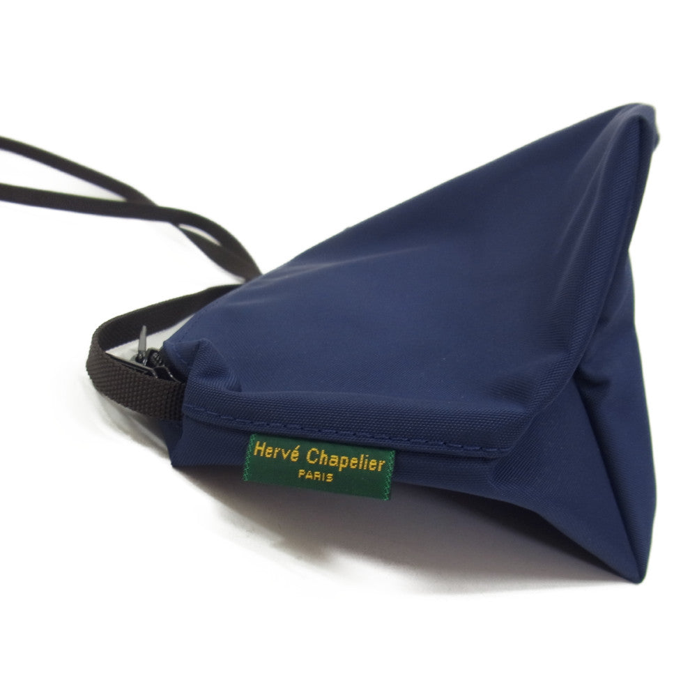 Herve Chapelier エルベ・シャプリエ 2885N ナイロン 舟型 ショルダーバッグ S ネイビー系【美品】【中古】