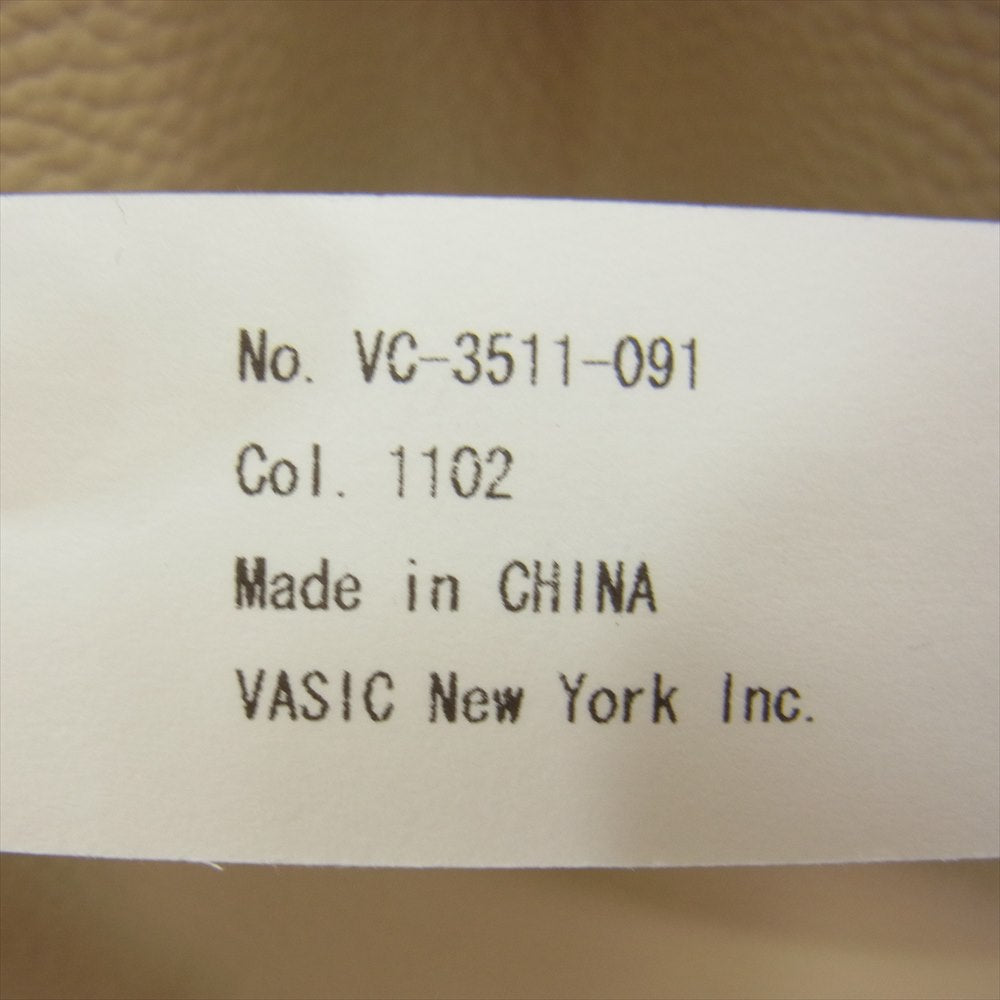VASIC ヴァジック VC-3511-091 BOND ボンド レザー 巾着 ハンド バッグ  ベージュ系【新古品】【未使用】【中古】