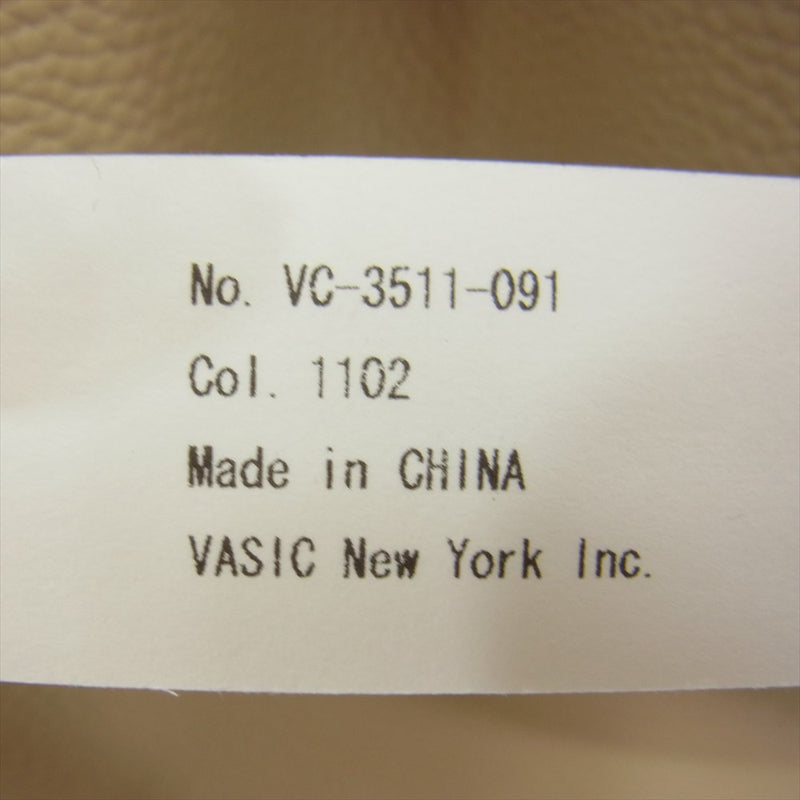 ■美品■　VASIC ヴァジック BOND ボンド 巾着 ハンド バッグ レザー  VC-3511-091 【A72081】
