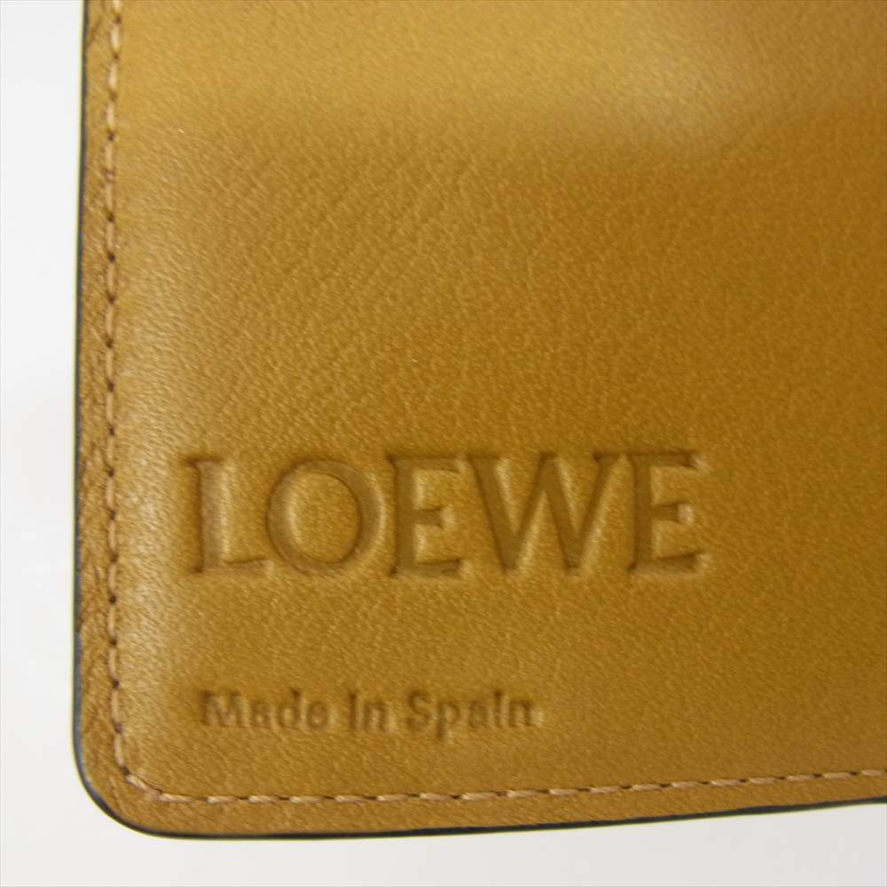 LOEWE ロエベ 103.54.Z41 アナグラム コンパクト ジップ ウォレット  ブラウン系【中古】