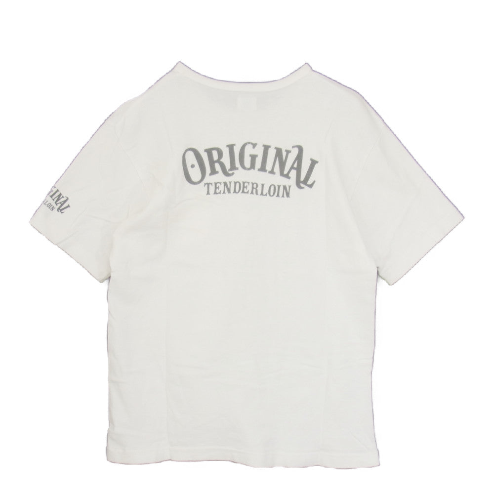 TENDERLOIN テンダーロイン T-TEE POCKET バックロゴ 半袖 ポケット Tシャツ ホワイト系 サイズ表記無【中古】