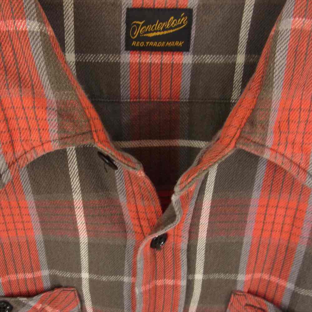 TENDERLOIN テンダーロイン T-HEAVY FLANNEL SHT ヘビー フランネル チェック 長袖シャツ レッド系 S【中古】