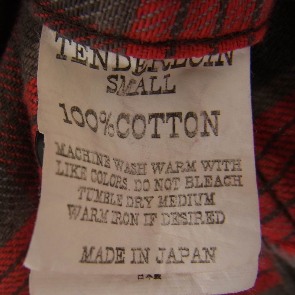 TENDERLOIN テンダーロイン T-HEAVY FLANNEL SHT ヘビー フランネル チェック 長袖シャツ レッド系 S【中古】