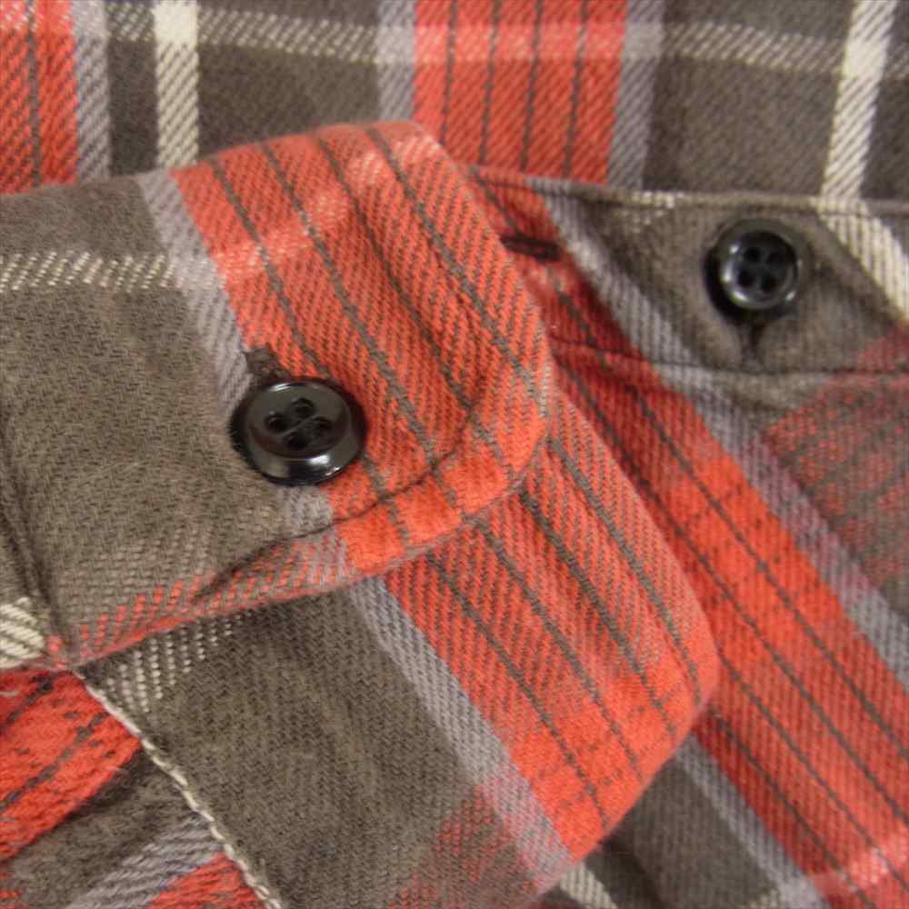 TENDERLOIN テンダーロイン T-HEAVY FLANNEL SHT ヘビー フランネル チェック 長袖シャツ レッド系 S【中古】