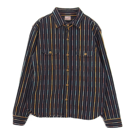 TENDERLOIN テンダーロイン T-GTM SHT ガテマラ グアテマラ 長袖シャツ ネイビー系 XS【中古】