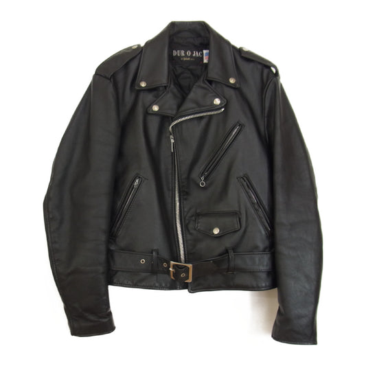 schott ショット DUR O JAC タグ 518 レザー ダブル ライダース ジャケット ブラック系 38【中古】
