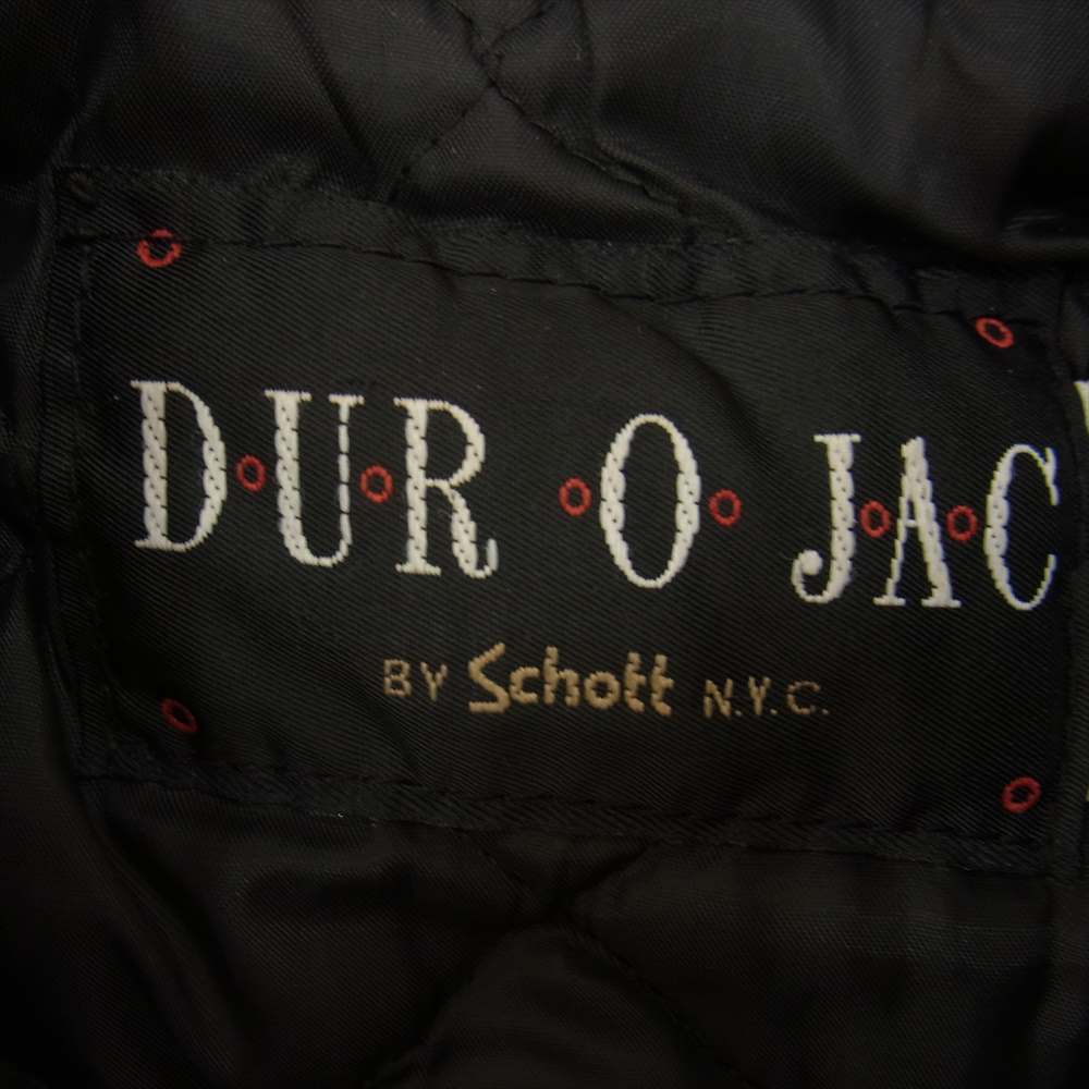 schott ショット DUR O JAC タグ 518 レザー ダブル ライダース ジャケット ブラック系 38【中古】