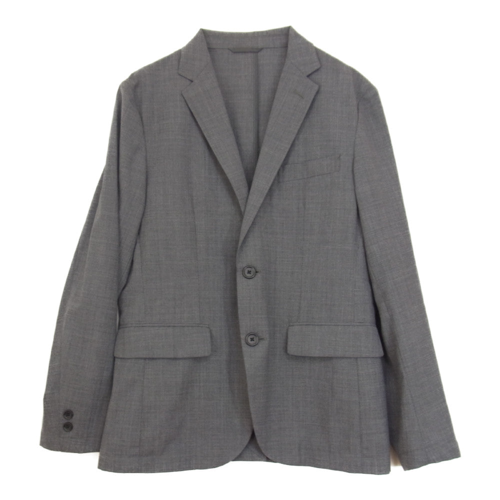 UNITED ARROWS ユナイテッドアローズ green label relaxing SOLOTEX サマーウール テーラード ジャケット ブラウン グレー系 S【新古品】【未使用】【中古】