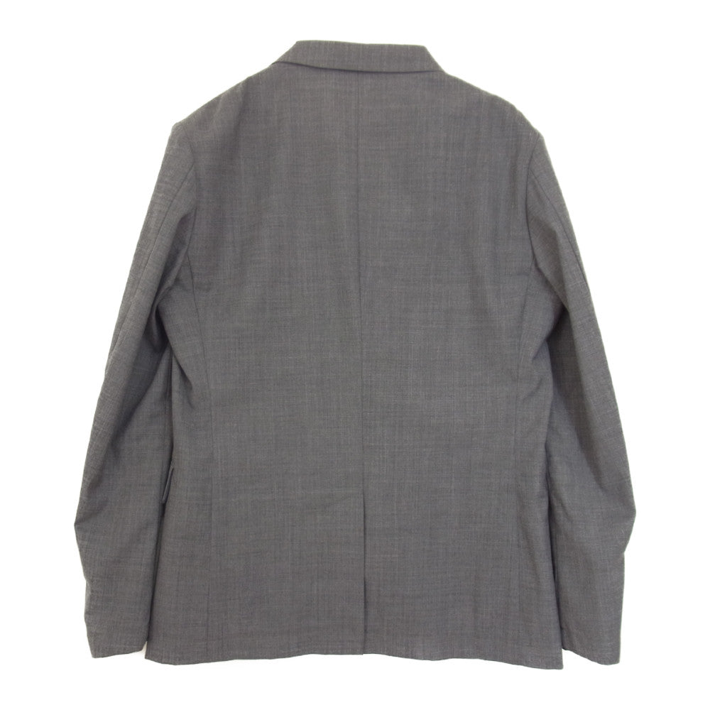 UNITED ARROWS ユナイテッドアローズ green label relaxing SOLOTEX サマーウール テーラード ジャケット ブラウン グレー系 S【新古品】【未使用】【中古】