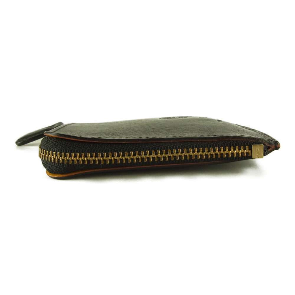 GANZO ガンゾ 57153 Minerva Natural ミネルバナチュラル ZIPパース レザー コンパクトウォレット ブラック ブラック系【中古】