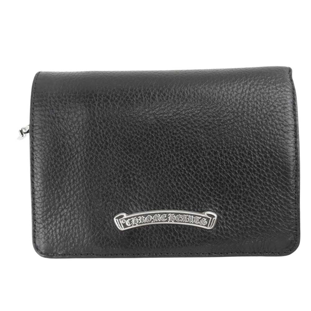 CHROME HEARTS クロムハーツ（原本有） JOEY ジョーイ レザー ウォレット ブラック系【美品】【中古】