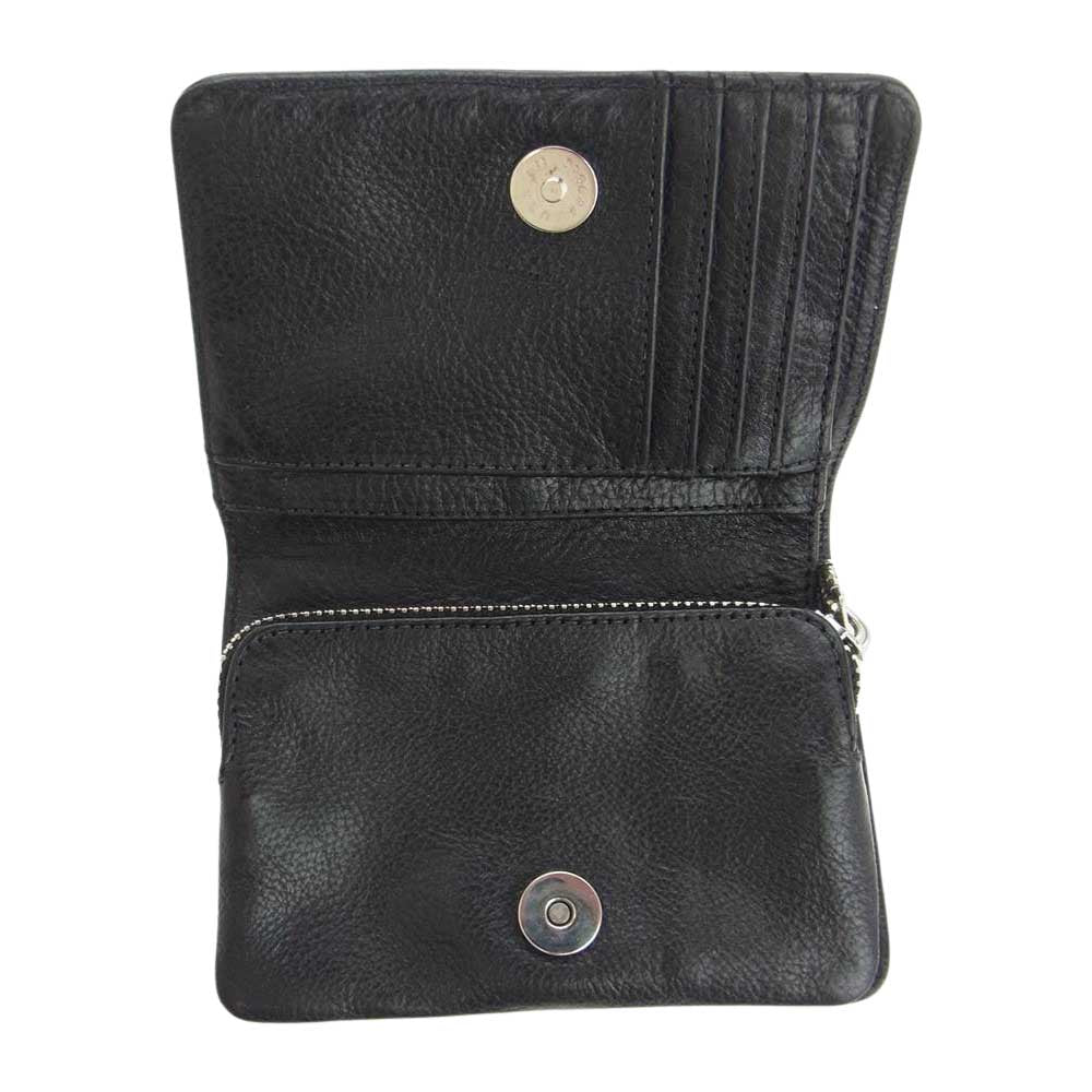 CHROME HEARTS クロムハーツ（原本有） JOEY ジョーイ レザー ウォレット ブラック系【美品】【中古】