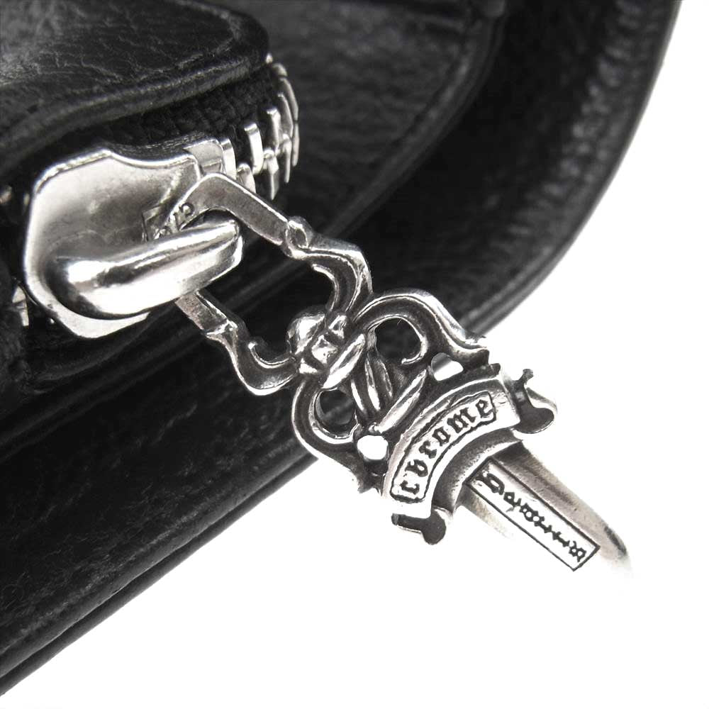 CHROME HEARTS クロムハーツ（原本有） JOEY ジョーイ レザー ウォレット ブラック系【美品】【中古】