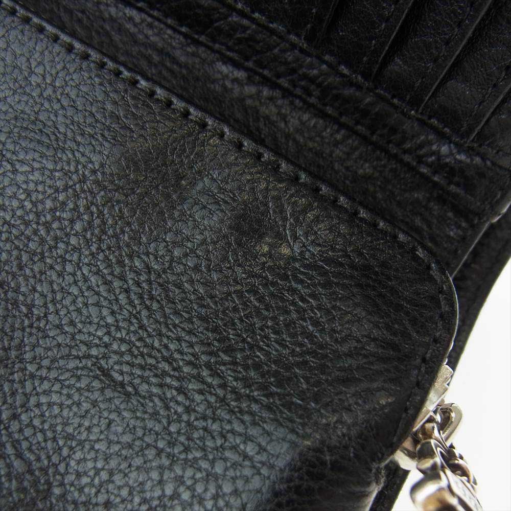 CHROME HEARTS クロムハーツ（原本有） JOEY ジョーイ レザー ウォレット ブラック系【美品】【中古】