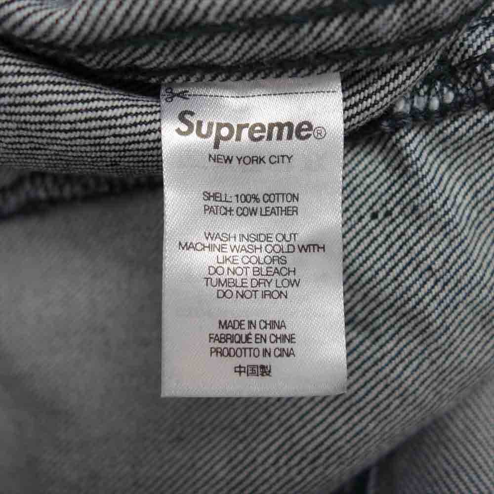 Supreme シュプリーム 22SS Inset Logo Denim Trucker Jacket インセット ロゴ デニム トラッカー ジャケット ブラック系 XL【新古品】【未使用】【中古】