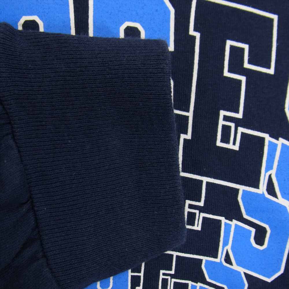 MASSES マシス T-SHIRT L/S ロゴ プリント 長袖 Tシャツ ネイビー系 XL【中古】
