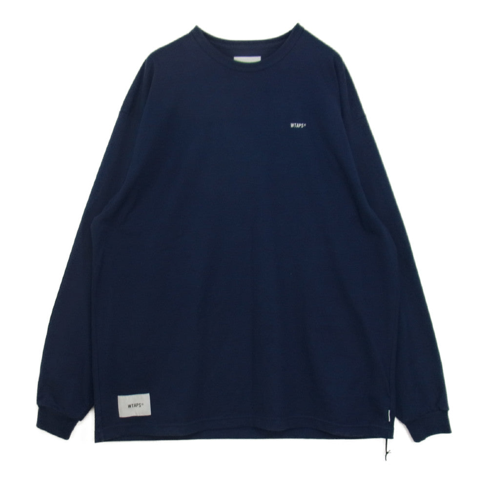 WTAPS ダブルタップス 21AW 212ATDT-CSM11 STENCIL LS COPO ステンシル ロゴ 長袖 Tシャツ ネイビー系 XL【中古】