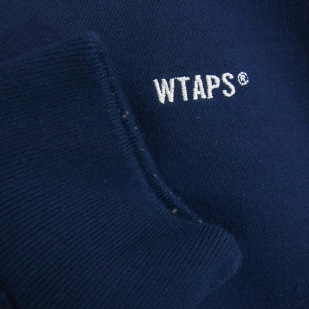 WTAPS ダブルタップス 21AW 212ATDT-CSM11 STENCIL LS COPO ステンシル ロゴ 長袖 Tシャツ ネイビー系 XL【中古】