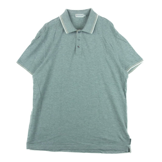 MONCLER モンクレール 国内正規品 POLO MANICA ポロシャツ コットン 中国製 グレー系 XXL【中古】