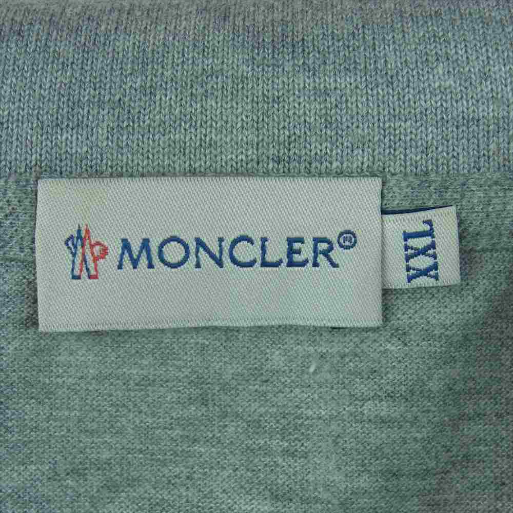 MONCLER モンクレール 国内正規品 POLO MANICA ポロシャツ コットン 中国製 グレー系 XXL【中古】
